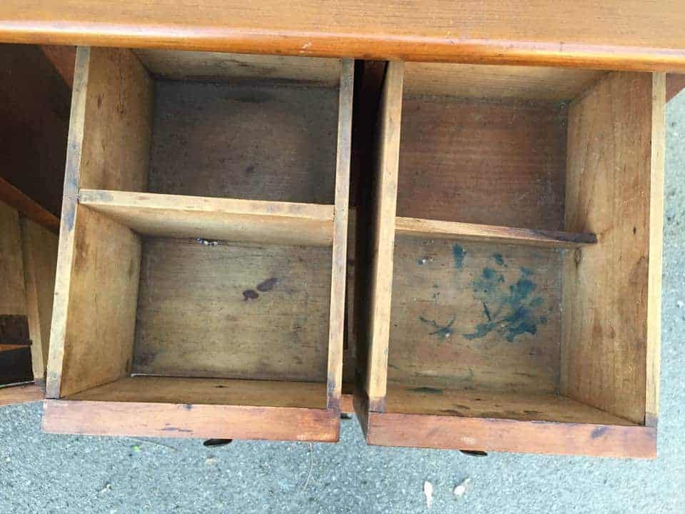 antique apothecary tables, old tables, many drawers, apothecary table, ink stained drawers, restore old wood tables