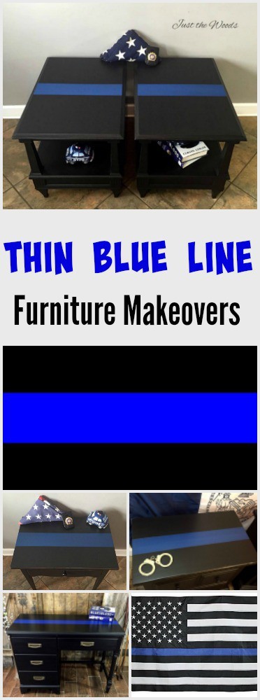 Thin Blue Line Painted Furniture by Just the Woods