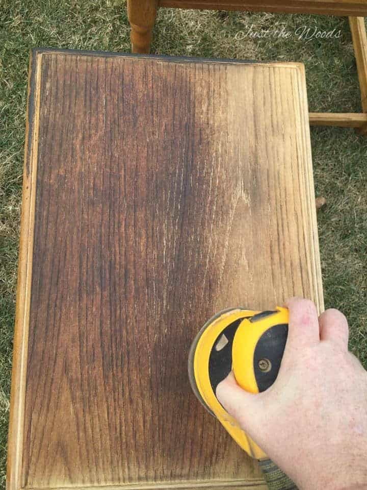 wood burned tables, nested tables, sanding tables