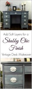 shabby-chic-desk-makeover, shabby chic desk, vintage desk, painted desk, just the woods