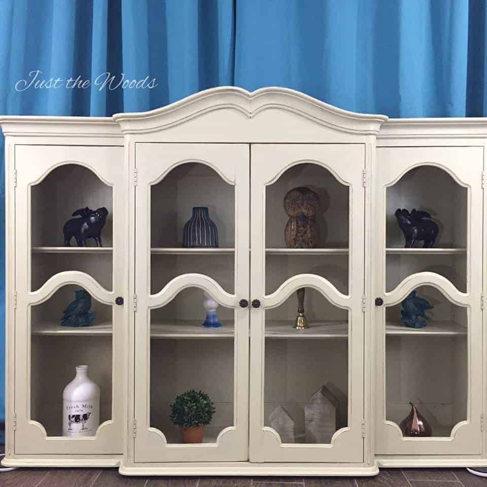 Painted china cabinet hutch