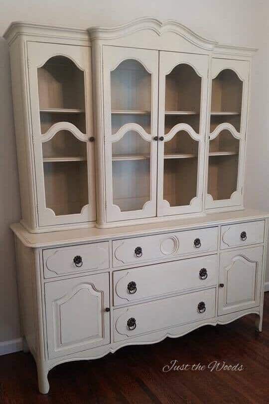 Hand Painted Vintage China Cabinet by Just the Woods