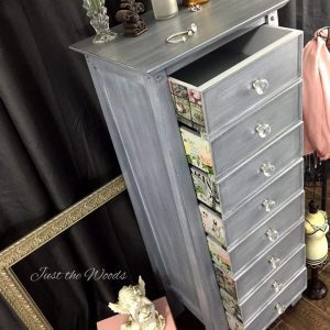 Sweet Secrets Hand Painted Lingerie Chest with Decoupaged Drawers by Just the Woods