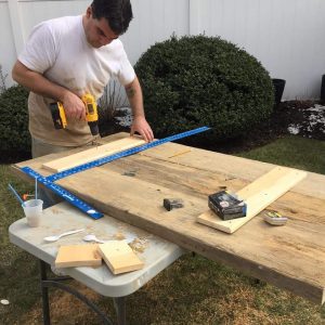 extra support, build farm table, barn wood table, how to build, farmhouse, hand made