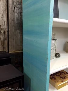 Cool Blues Painted Bookcase / Just the Woods