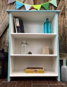 Cool Blues Painted Bookcase / Just the Woods