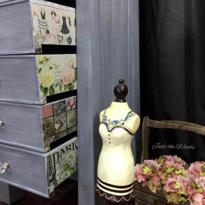 Sweet Secrets Hand Painted Lingerie Chest with Decoupaged Drawers by Just the Woods