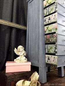 Painted End Tables with Lined Drawers by Just the Woods