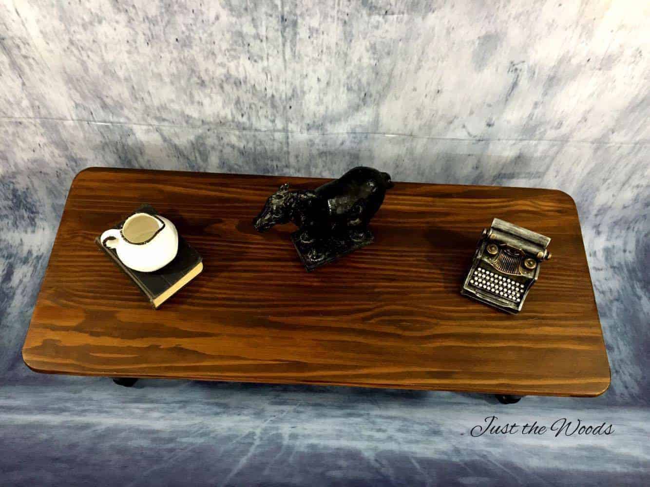 Painted Coffee Table - Black, Stain and Wood Grain / coffee table makeover ideas