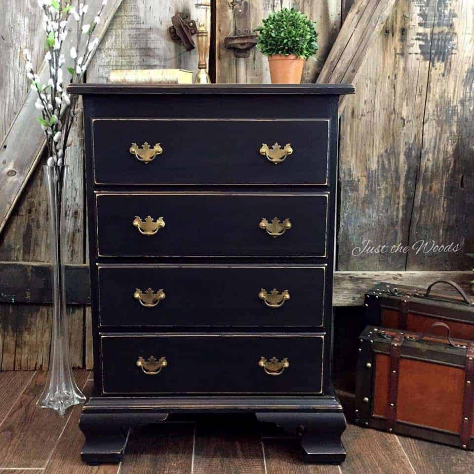 chalk paint, black paint, graphite, pure home paint, painted dresser, painted black, staten island, nyc