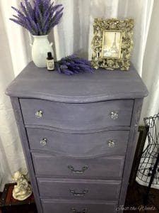 painted lavender lingerie chest, painted dresser, lingerie dresser