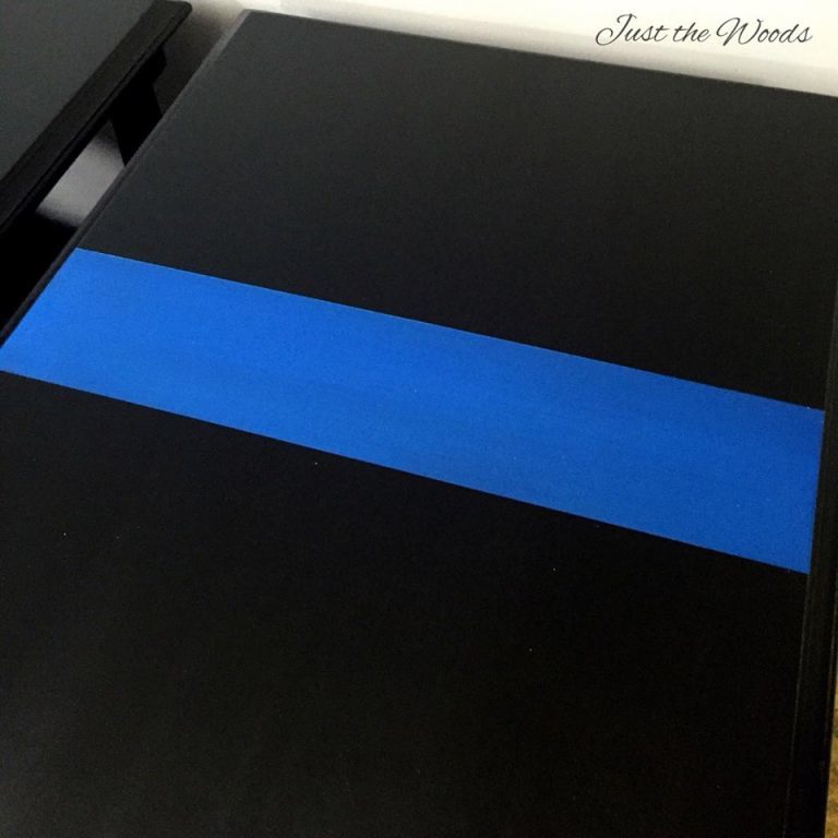 Thin Blue Line Painted Tables