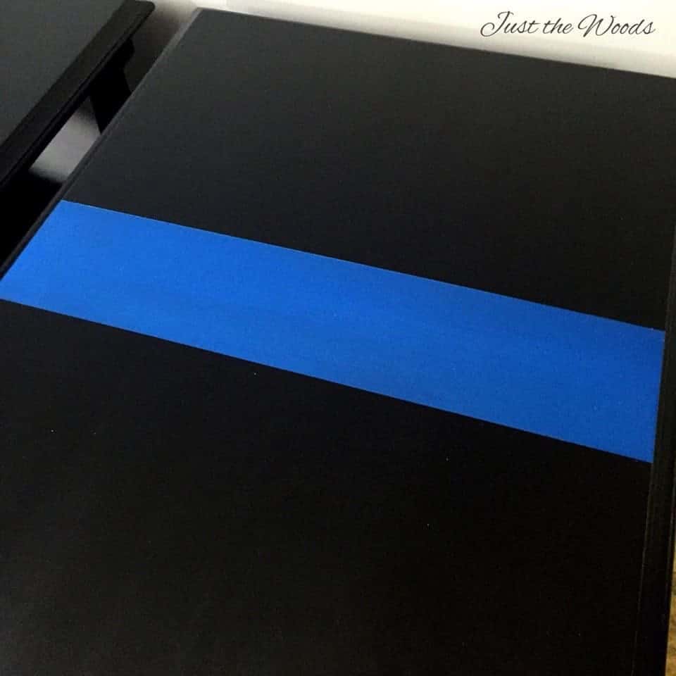Thin Blue Line Painted Tables