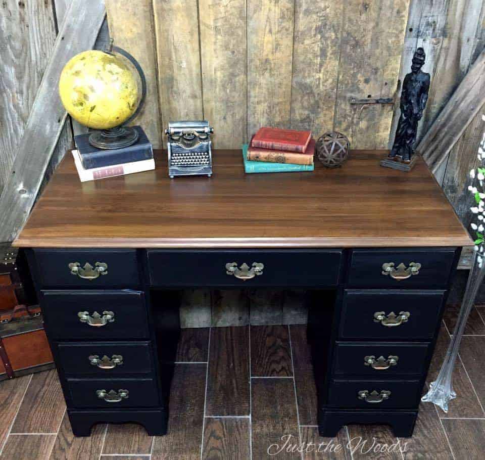 Vintage Desk Makeover A Rags To Riches Story By Just The Woods