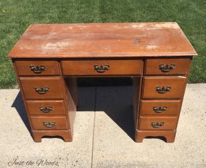 vintage desk, unfinished desk, vintage furniture, damaged desk, wood desk, antique desk