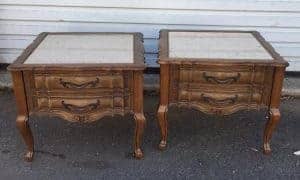 Vintage Marble Top Tables, painted furniture, pure and original, just the woods, staten island, gustavian style, romantic