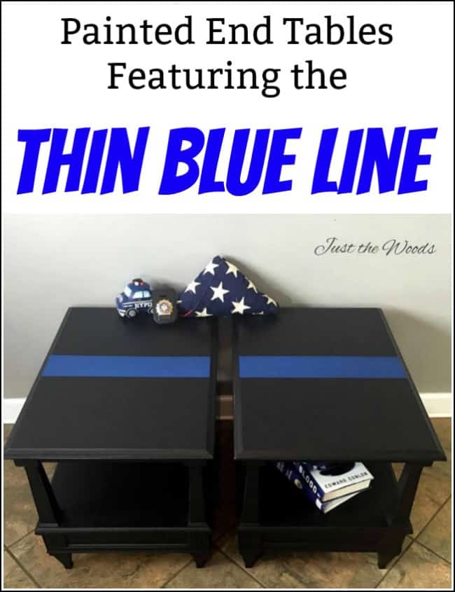 thin blue line painted furniture