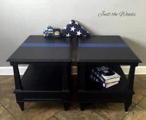 Thin Blue Line Tables by Just the Woods