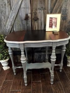 Antique Parlor Table Makeover by Just the Woods