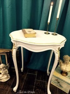 White and Gold, Classy and Bold Accent Table