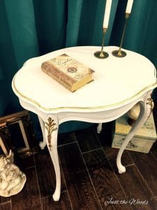 White and Gold, Classy and Bold Accent Table