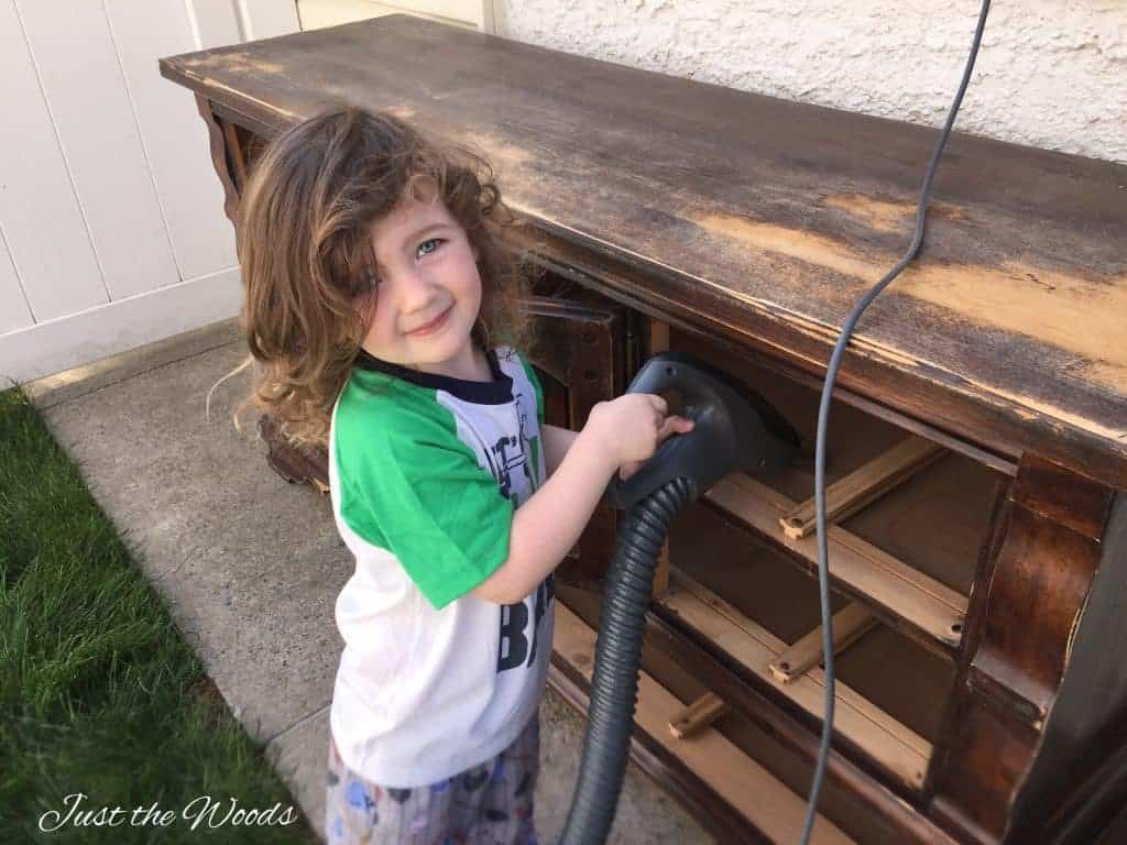 vintage dresser, unfinished dresser, dresser prep, sanding dresser for paint