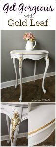 gold-leaf-foil, accent table, painted table, gold leaf, new york, pure and original 