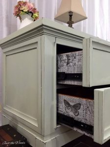 From Modern to Vintage Shabby Chic with Decoupaged Drawers by Just the Woods