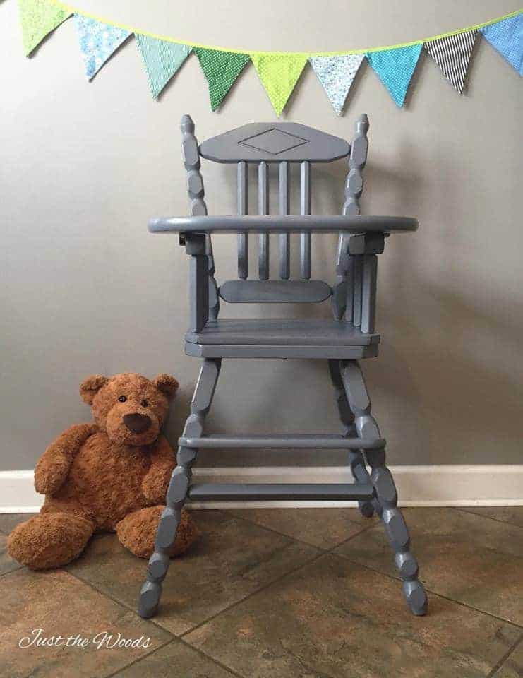 Baby Safe Hand Painted High Chair By Just The Woods