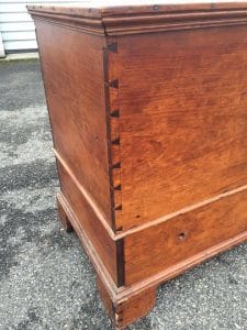 Hand Made storage chest, dovetail joints, antique trunk, linen chest