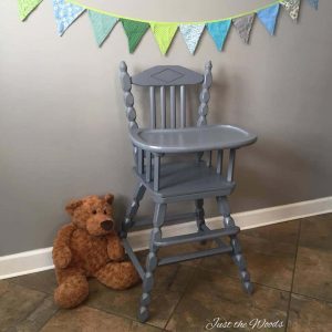 Baby Safe! Hand Painted High Chair by Just the Woods