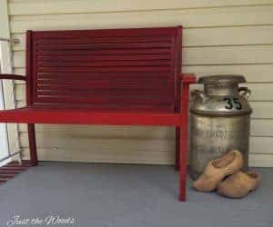 Porch Decor with Old Milk Jug