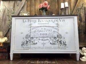 french script, image transfer, painted furniture, just the woods, staten island