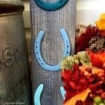 Weathered Wood & Painted Horseshoes