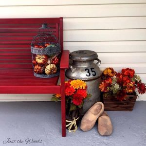 How to Decorate a Small Porch for Fall by Just the Woods