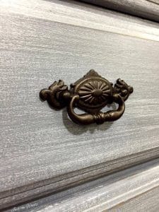 painted hardware, black bronze hardware, vintage hardware, painted drawer pulls