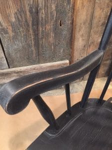 distressed black paint, manhattan, rocking chair, black paint, chalk paint, deby