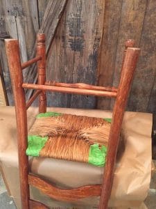 Vintage Old Wood Step Ladder - distressed with paint splatter