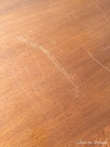 scratches, damaged desk, vintage desk