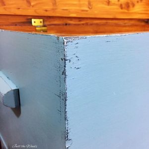 layered chalk paint, distressed chalk paint, blue chalk paint