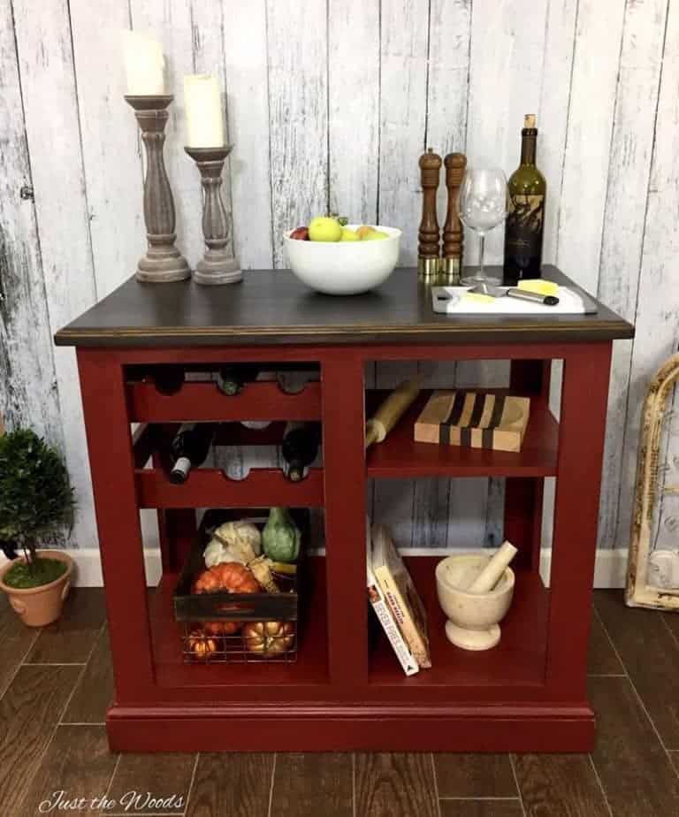 How to Paint Your Own Red Kitchen Island for Your Radiant Red Kitchen