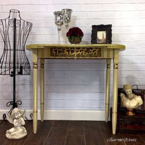 Glitter Gold Desk with Stripes