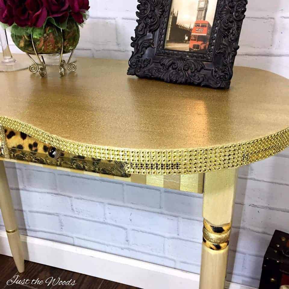 How to Create Bling Furniture with Glitter and Paint