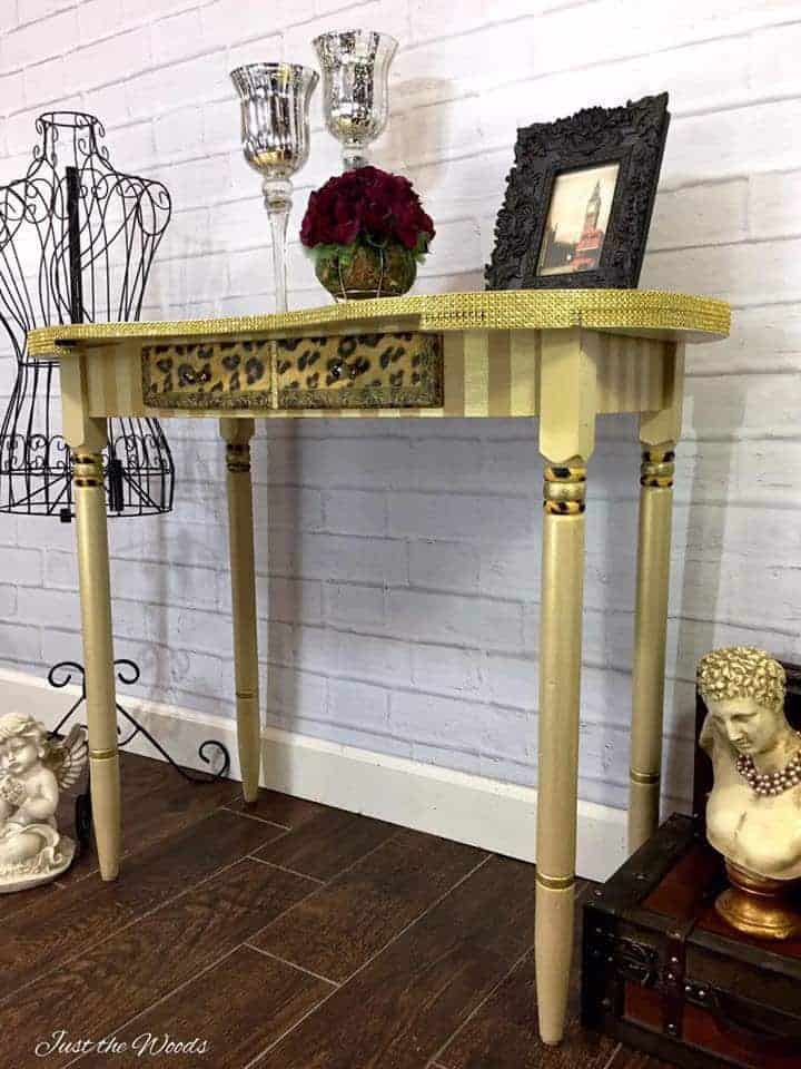 How to Create Bling Furniture with Glitter and Paint