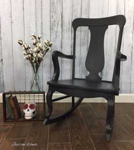 Painted Graphite Furniture, charcoal furniture, painted rocking chair