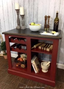 Painted Kitchen Island, red kitchen island, kitchen island for sale, farmhouse, rustic