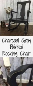 Charcoal Gray Painted Rocking Chair