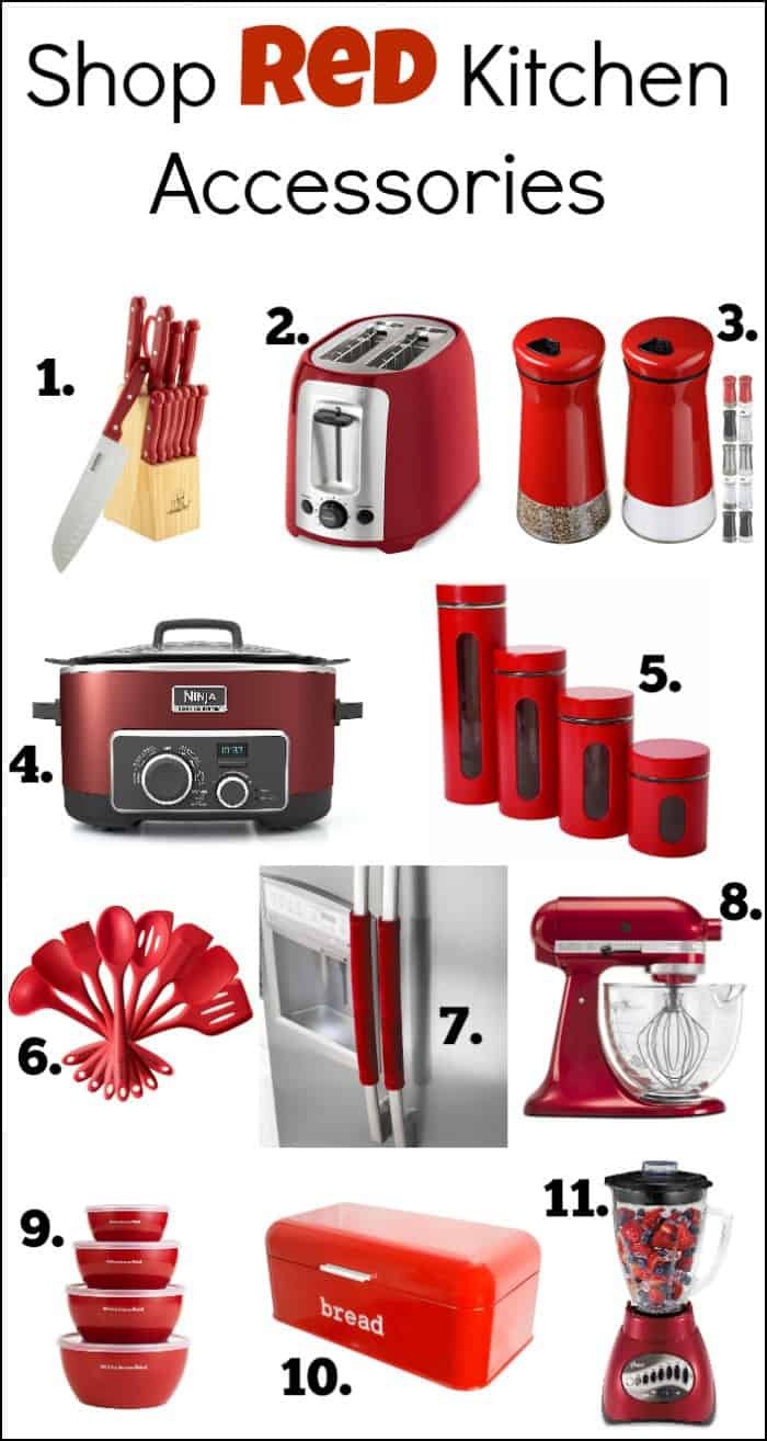 red kitchen accessories