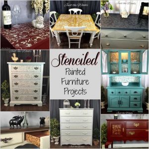 Stenciled Painted Furniture Projects by Just the Woods