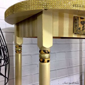 stripes desk, glitter on furniture, leopard print, gold desk, bling furniture